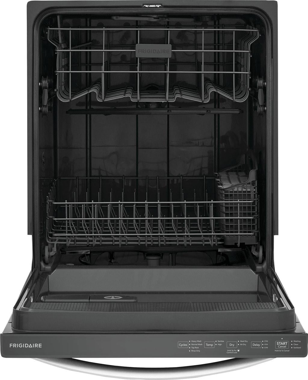 Frigidaire FDPH4316AD 24 Built-In Top Control Dishwasher, Top Control, Black Stainless Steel