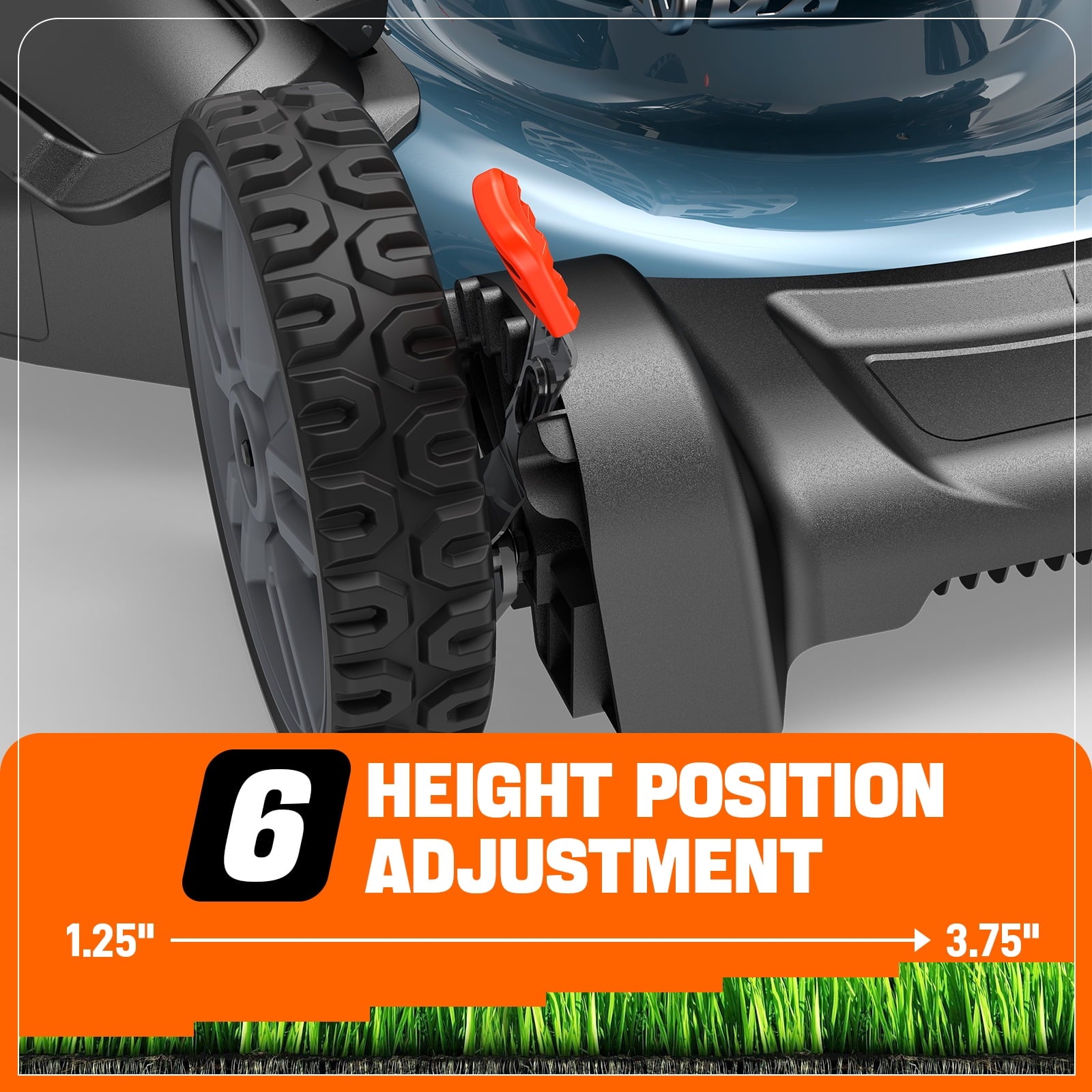 SENIX Gas Lawn mower, 20in Cutting Blade 21in Cutting Deck, 144cc 4-Cycle Engine, Steel Deck with Side Discharge, LSPG-L4