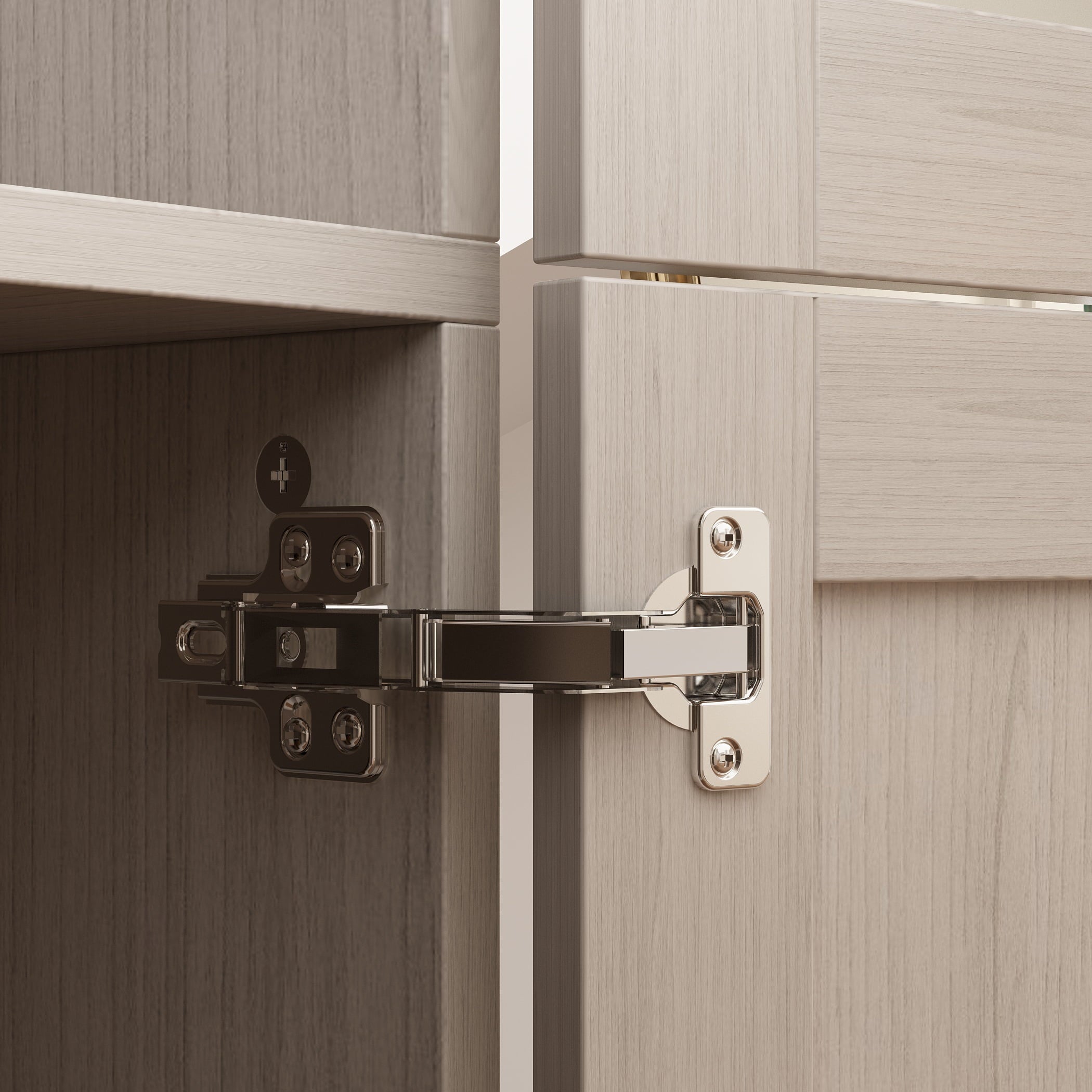 OxyLife 2 Door Wardrobe Armoire, White Closet Storage Organizer with Drawers and Shelves