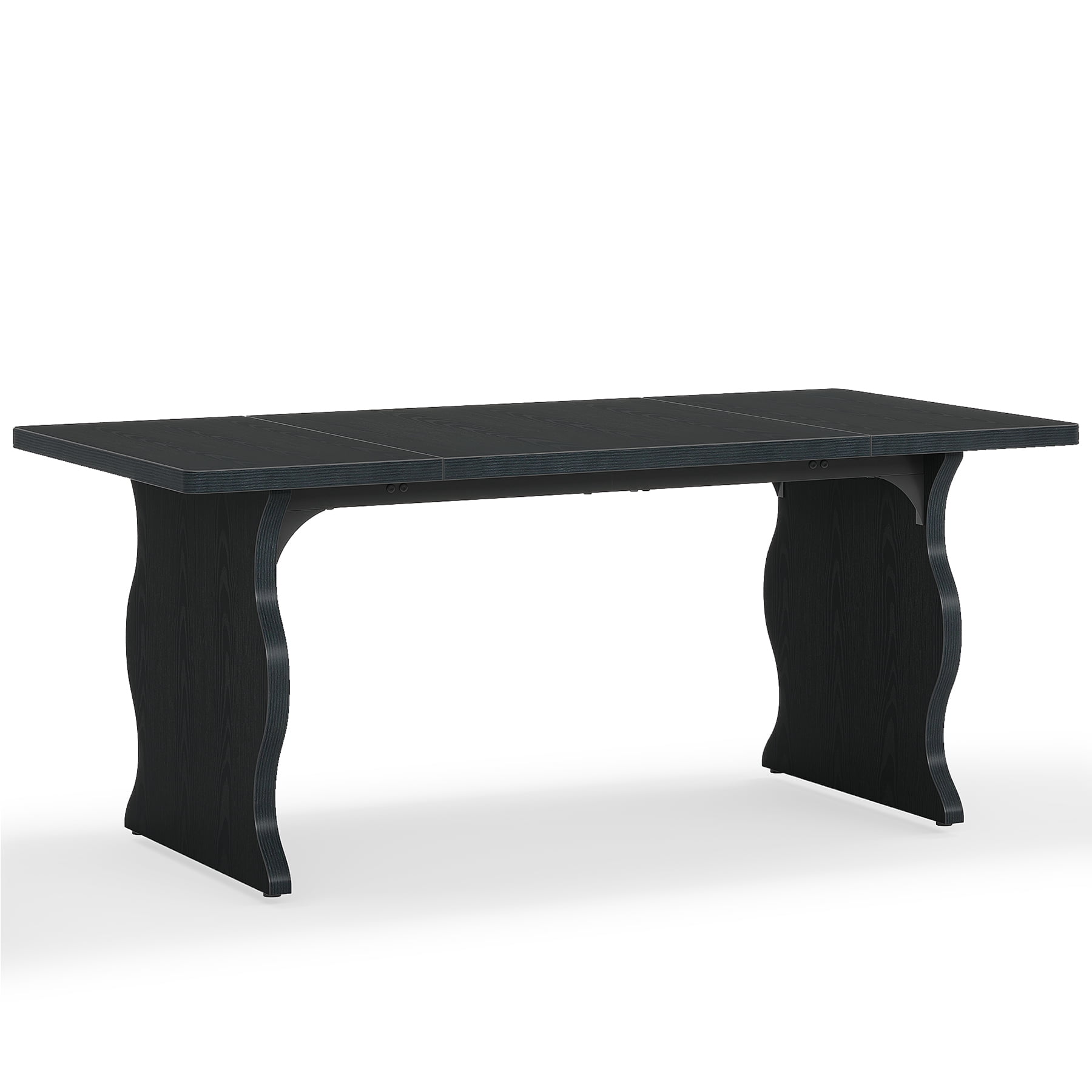 Fnova 63'' Rectangular Dining Table for 4-6 People, Farmhouse Dinner Table, for Dining Room, Kitchen, Office & Conference Use