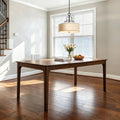 ACTU 57.9 Rectangular Wood Dining Table, Mid-Century Kitchen Table for Dining Room, Walnut