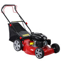 AQSQ 20in Lawn Mower, Self Propelled Lawn Mower, 141cc Gas Engine Lawn Mower, Push Lawn Mower with 50L Grass Tank, Big Wheels