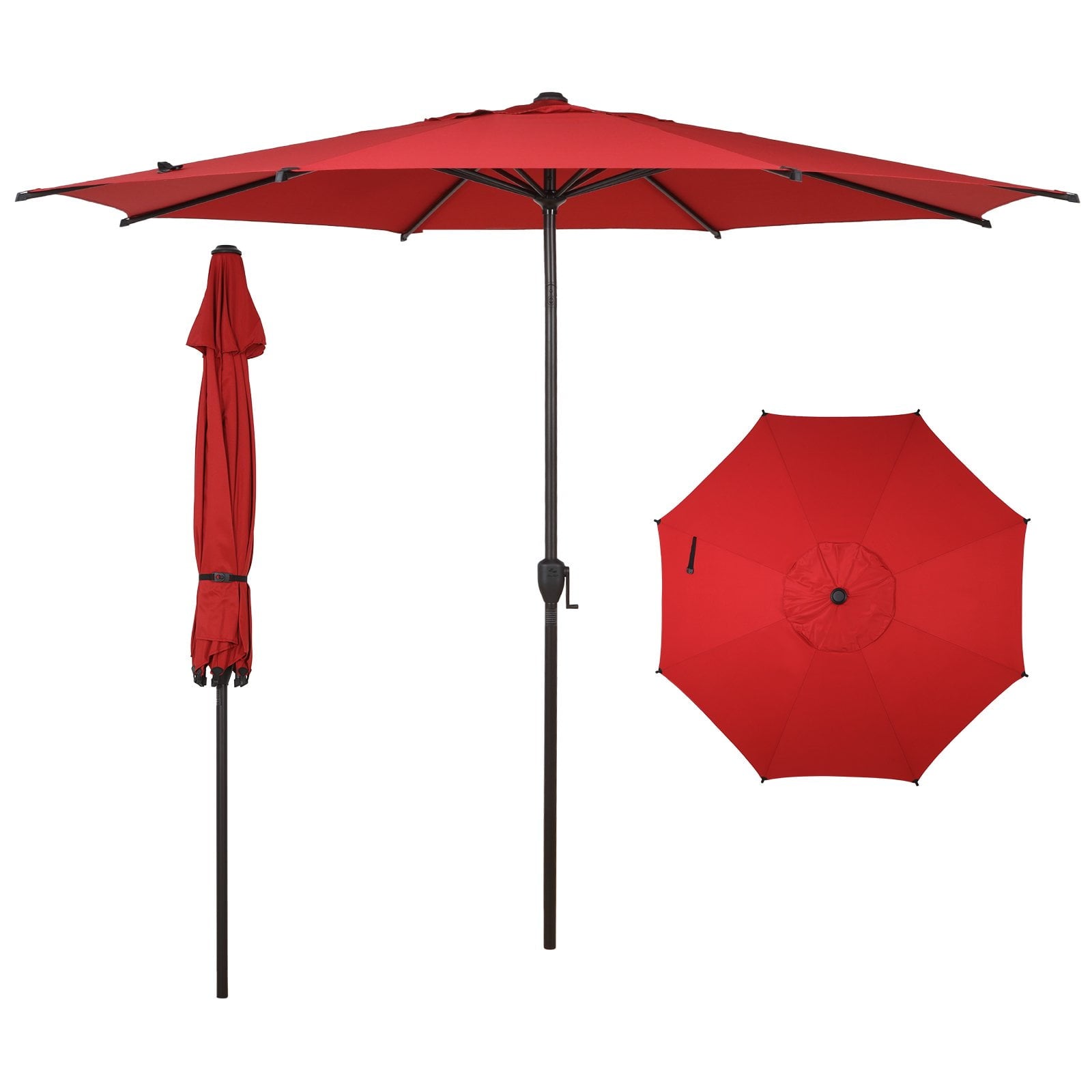 Abba Patio 11’ Vienna Offset Hanging Outdoor Cantilever Patio Umbrella, Beige