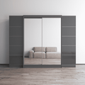 Aria 2D-EXEX Wardrobe with 2 Mirrors