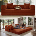 BELHOME 5-in-1 Convertible Sofa Bed, 78.8 Sleeper Sofa Boneless Couch with Side Pockets, Folding Floor Sofa Compression Sofa for Living Rooms No Assembly Required
