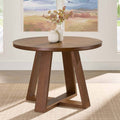 Better Homes & Gardens Ezra 45in Round Wood Dining Table, Walnut Finish