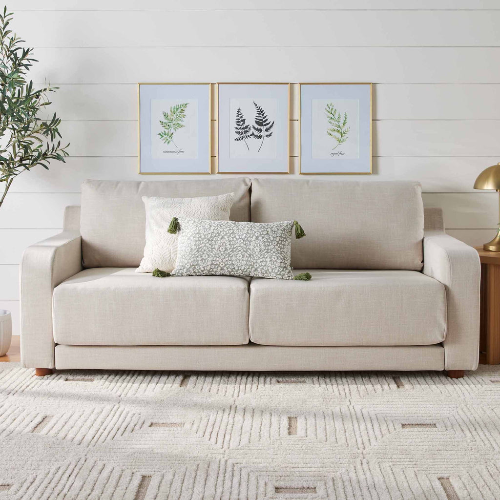 Better Homes & Gardens Owen 87.6 Slope Arm Sofa, Effie Linen