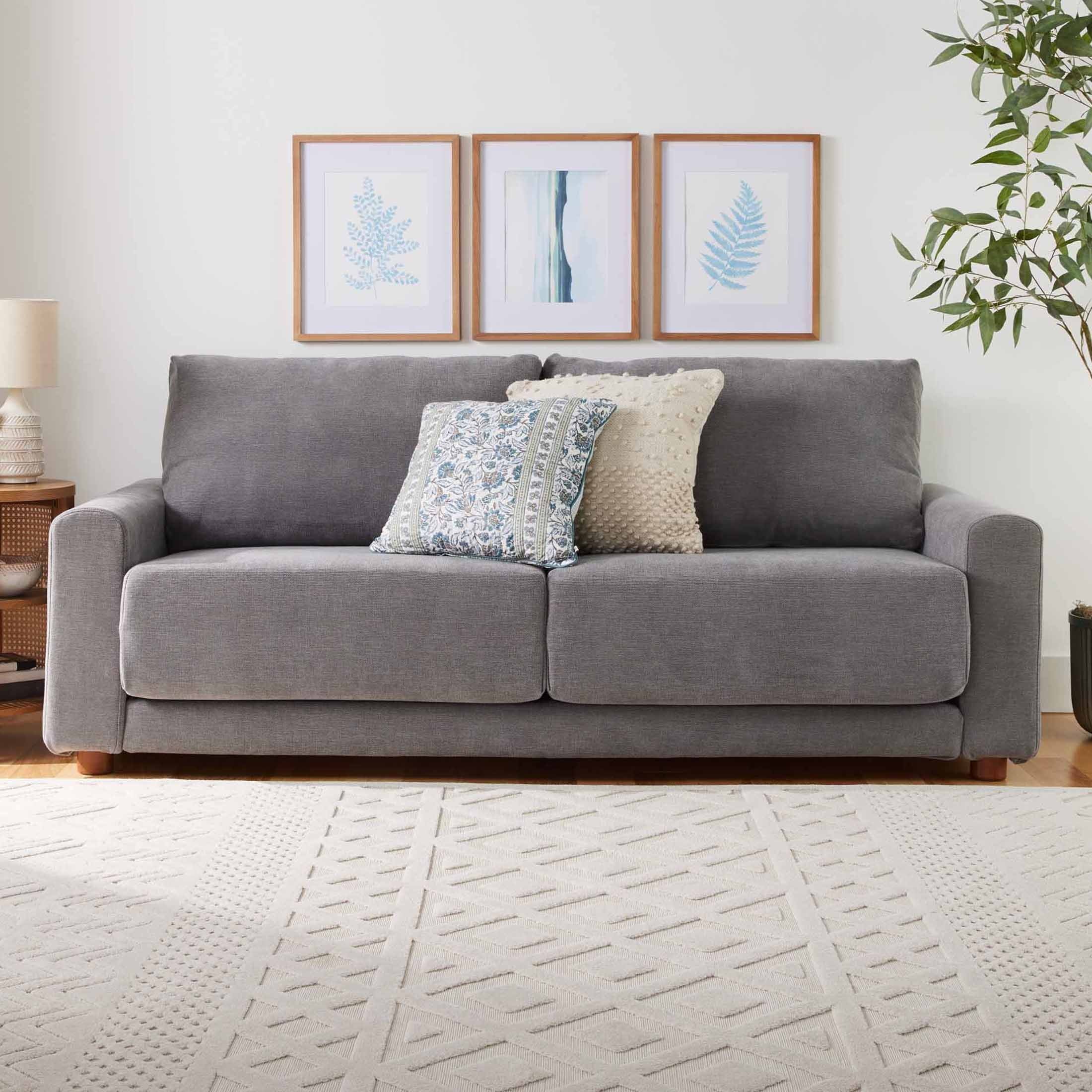 Better Homes & Gardens Owen 87.6 Slope Arm Sofa, Effie Linen