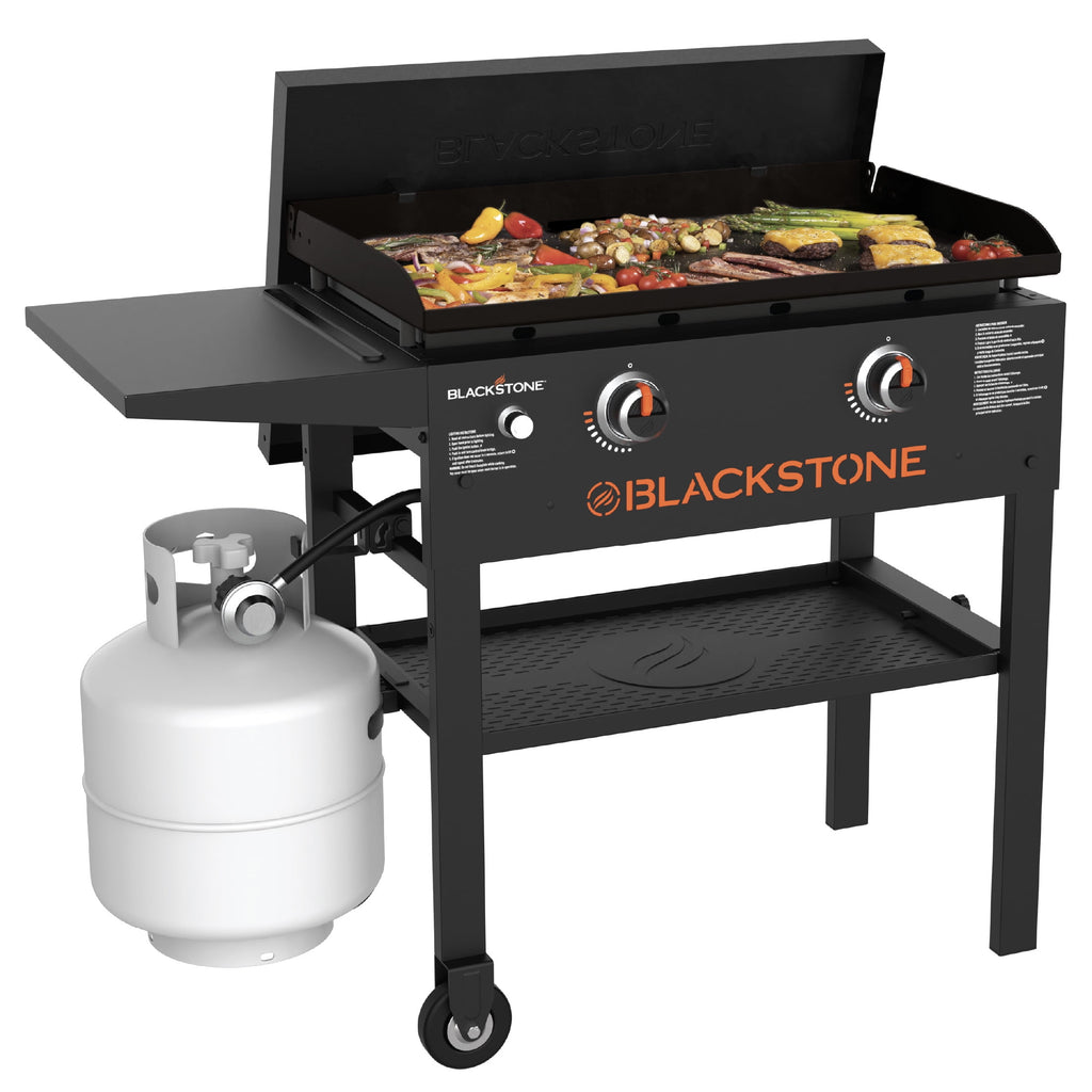 Blackstone Original Outdoor Griddle, 2-Burner 28 Flat Top Grill with Hard Cover, Black