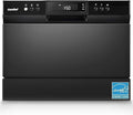 COMFEE' Energy Star Countertop Dishwasher, 6 Place Settings & 8 Programs, Speed/Baby-Care/Eco/Glass, Black