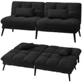CloudRest Pro 72 Modern Convertible Futon Sofa Bed, Upholstered Futon Couch with 5 Adjustable Backrest Angles,Suitable for Apartment,Living Room,Black