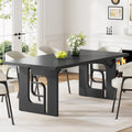 Condemo 71 inch Modern Dining Table for 6-8, Large Rectangular Kitchen Dinner Table for Dining Room, Living Room, Black