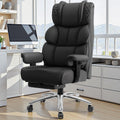 COOLHUT Big and Tall Office Chair 400LBS, Adjustable Headrest Ergonomic Computer Desk Chair, Executive Leather Chair with Adjustable Armrest, High Back Office Chair Havy Duty Design, Black