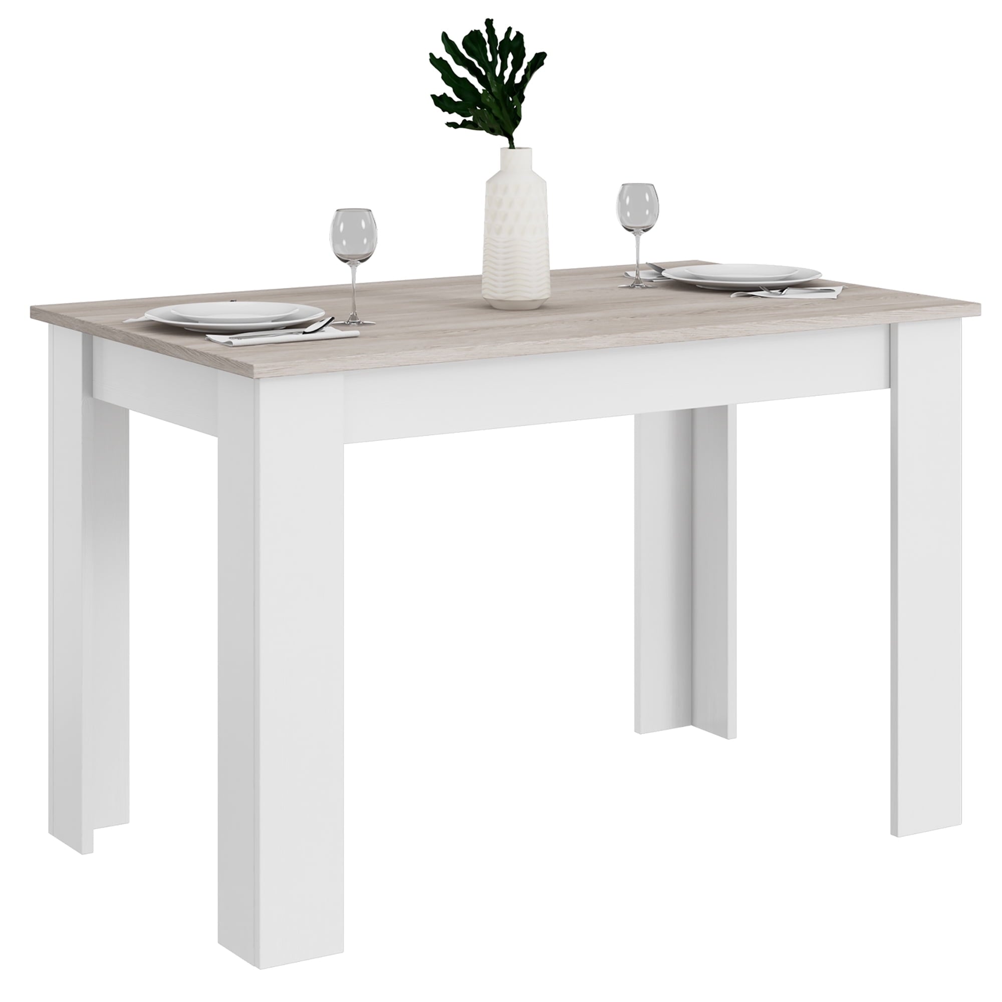 Costway Dining Table 47 Inch Kitchen Dining Table Rectangular for Small Space Dark Gray