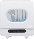 Countertop Dishwasher, Portable Mini Dishwasher with 5L Water Tank, 360° Rotation Flushing & Hose Connection 3-in-1 Function Dishwasher for Apartments,Dorms & RVs (1200W)