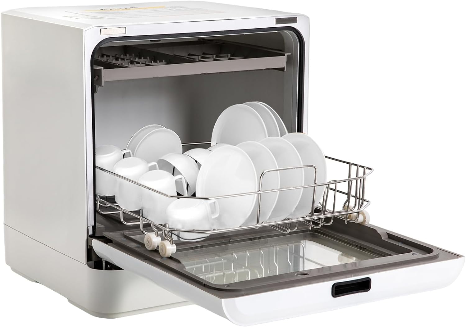 Countertop Dishwasher, White Portable Dishwasher with Water Tank 4 Washing Programs, 158°F High-Temperature Disinfection,  360° Spraying Dishwasher for RVs, Apartments, Dormitories,Home Kitchen