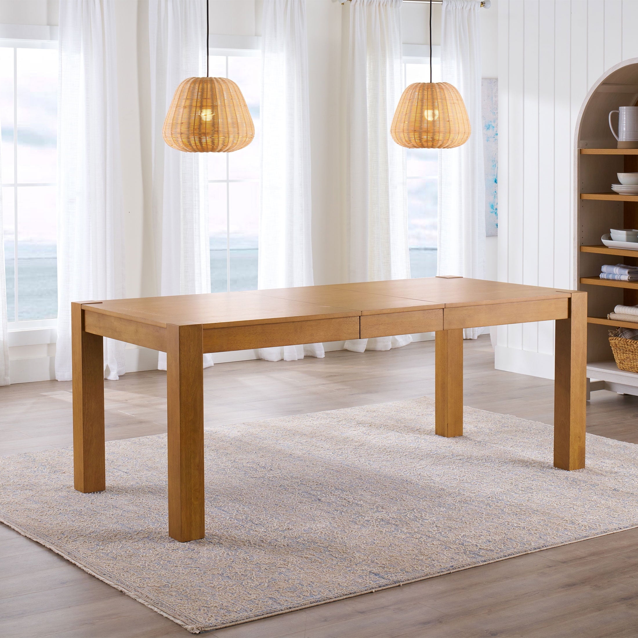 Better Homes & Gardens Bryant Solid Wood Extendable Dining Table, Walnut Finish
