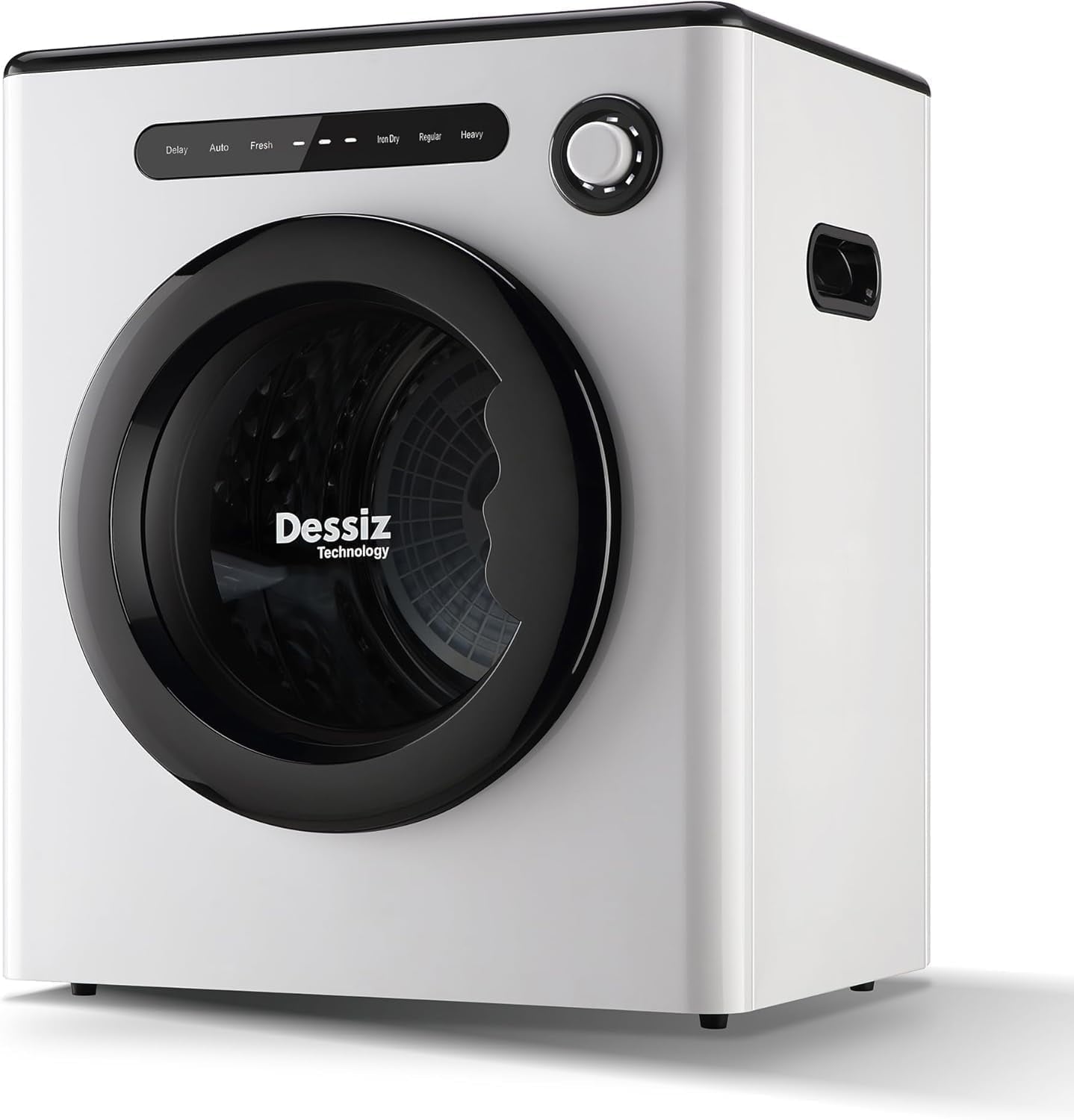Dessiz 1.6cu.ft Compact Laundry Dryer,Electric Portable Clothes Dryer - White