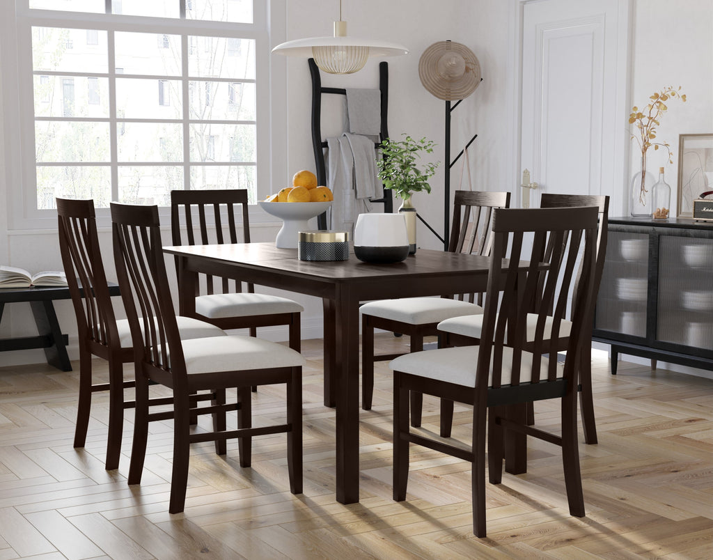 Home Design Jesse Rectangular Dining Table, Dark Brown Finish, Stylish Modern Design, Durable Construction, Easy Assembly, Perfect for Dining Rooms