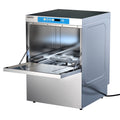 HYBOKITCH Undercounter Commercial Dishwasher/Glasswasher Built-in Booster, Built-in Detergent & Rinse Aid Pumps, Stainless Steel, Up to 40 Racks/Hr, 208~240V