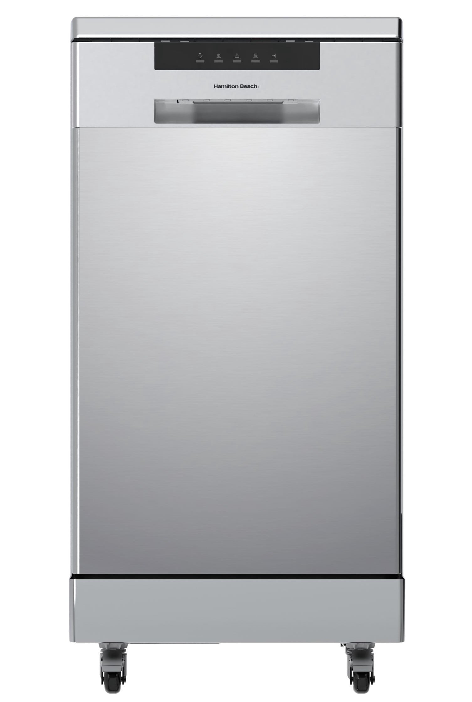 Hamilton Beach 18-Inch Portable Dishwasher with 8 Place Settings and 6 Wash Cycles, Stainless Steel Interior