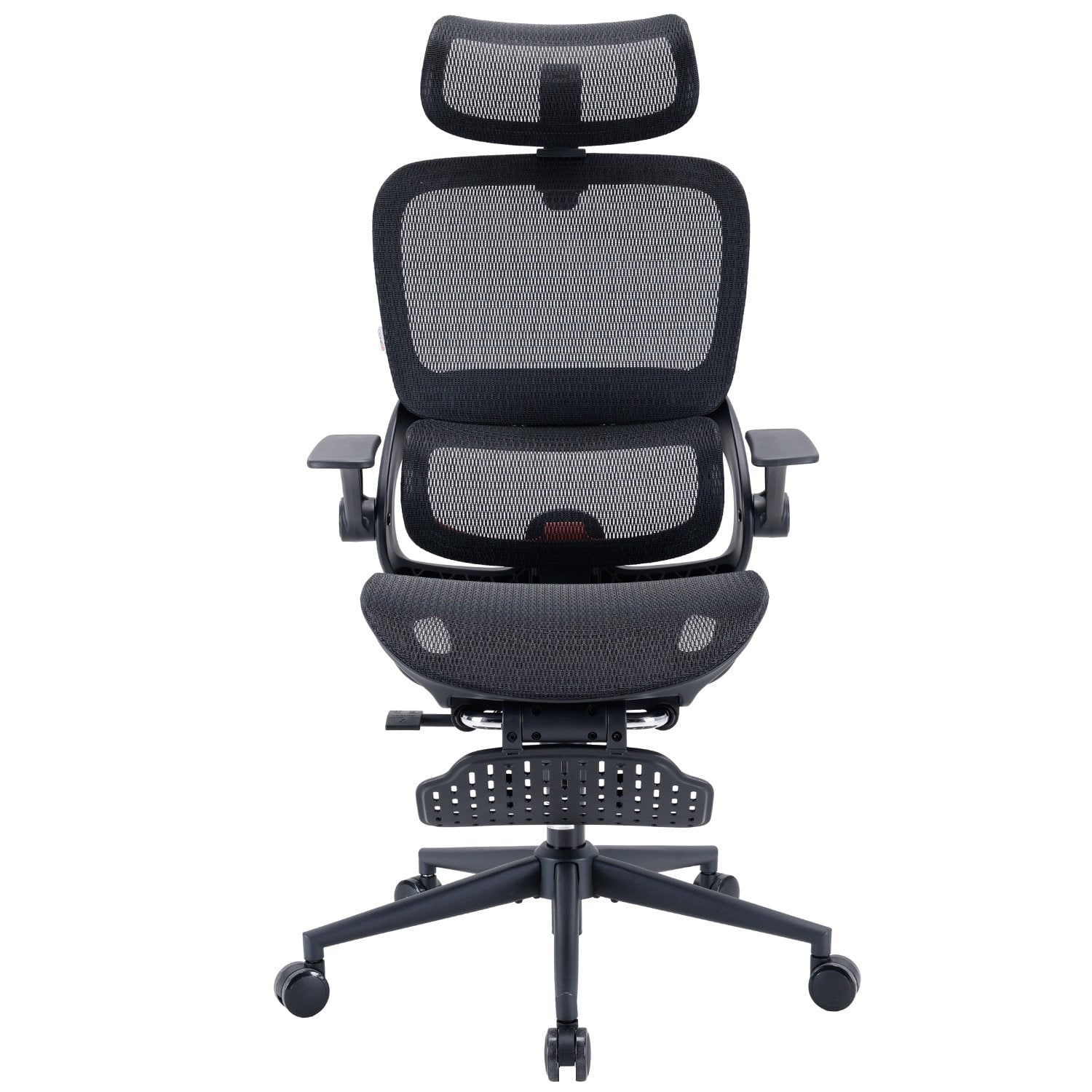 SIHOO B100 Ergonomic Office Chair with Footrest, Task Chair with Zoned Back Support, 2D Wide Headrest Study Chair for Teenager, High Back Executive Chair for Home Office, Black, 300lbs