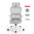 SIHOO B100 Se Office Chair, Executive Chair with Cotton Seat, Dual-Back Ergonomic Chair, 2D Adjustable Headrest & Flip Link Armrest, Comfort Mesh Chair for Home Office & Gaming, 265lbs, Gray