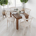 Jessamine 46 x 30 Rectangular Antique Rustic Solid Pine Farm Dining Table