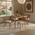 KithKasa Rectangular Dining Table Set for 4 , Kitchen Table and Chairs for 4, 5 Piece Space Saving Wood Kitchen & Dining Room Tables Set Furniture