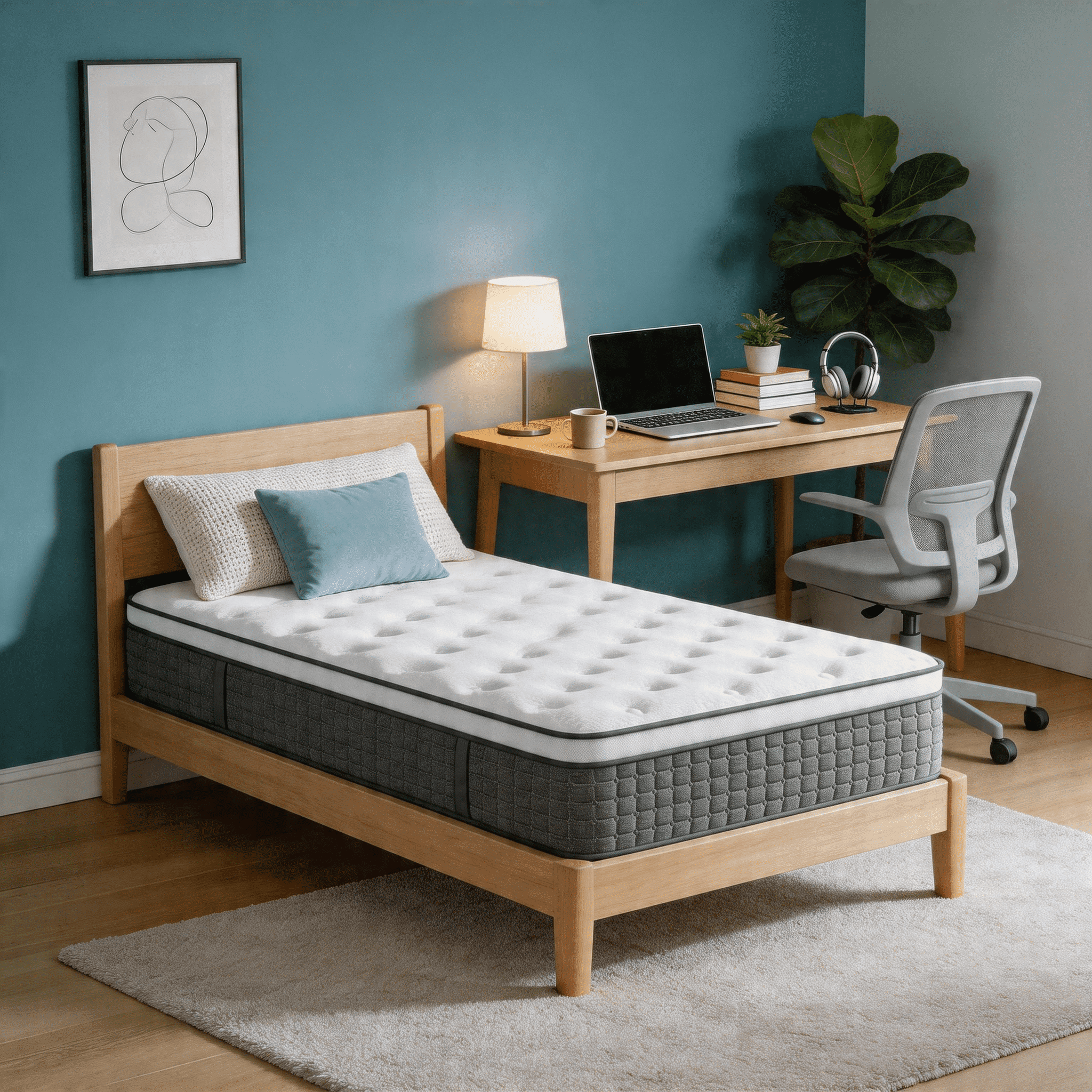 Kizreo 12 inch Hybrid Firm Twin Mattress - Cooling Gel Memory Foam and Pocket Springs with Pressure Relief, Motion Isolation, Edge Support, CertiPUR-US Certified, 365-Night Trial, Mattress in a Box