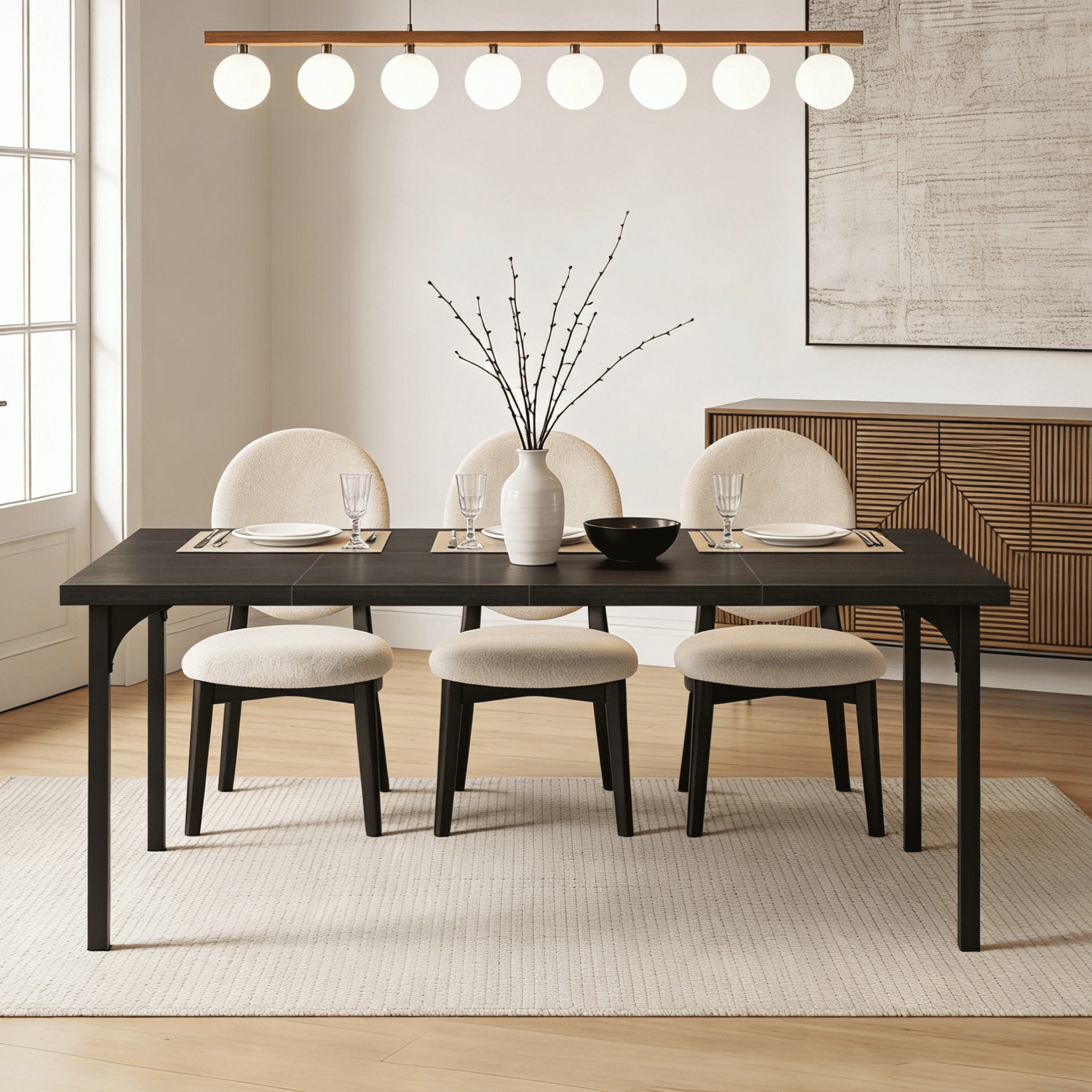 Ktaxon 70.8 Dining Table for 6~8, Farmhouse Kitchen Table Large Rectangle Dinner Table for Home, Dining Room, Kitchen, Brown
