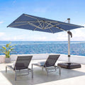 LAUSAINT HOME Outdoor Patio 11 FT Large Cantilever Umbrella, Windproof Offset with 360-degree Rotation for Backyard, Pool, Lawn, Deck, Navy Blue