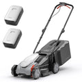 Litheli 40V Cordless Electric Lawn Mower, 14-Inch, Brushless Motor, 5-Position Height Adjustment, with 2 x 5.0Ah Battery, for Lawns & Gardens