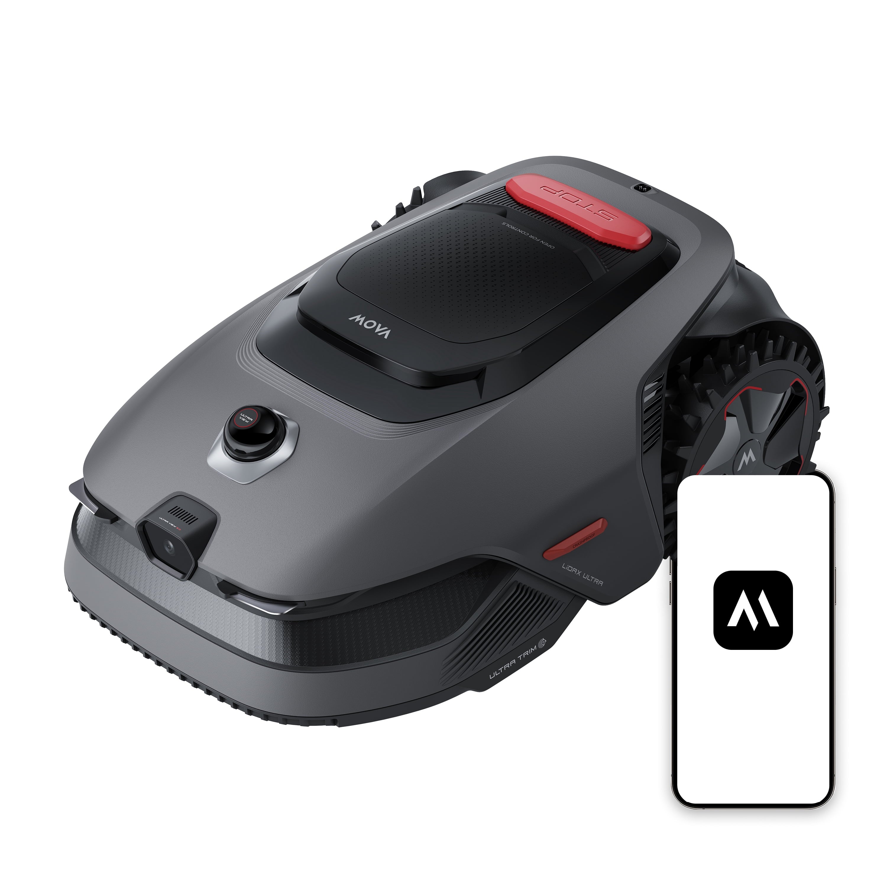MOVA LiDAX Ultra 2000 Robotic Lawn Mower,Dual Mapping,0.5 Acres,Edge Cutting, Adjustable Cutting Height, Smart Obstacle Avoidance