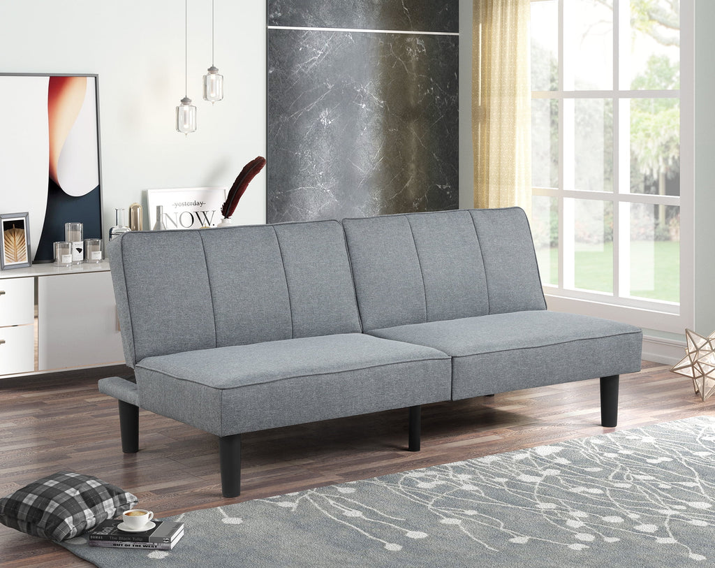 Mainstays 66 Studio Futon, Gray Linen Upholstery