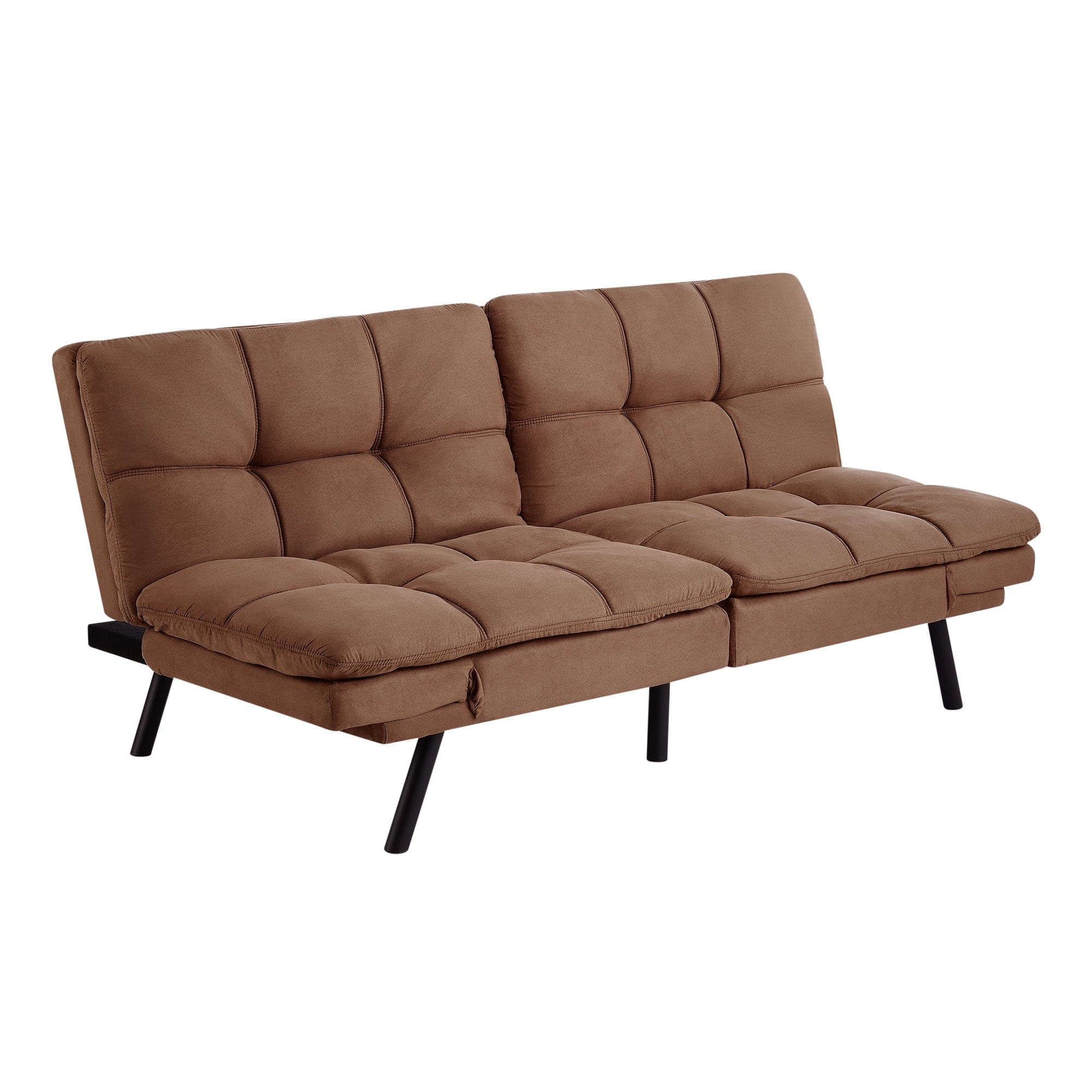 Mainstays 72 Memory Foam Futon Sofa Bed,Black