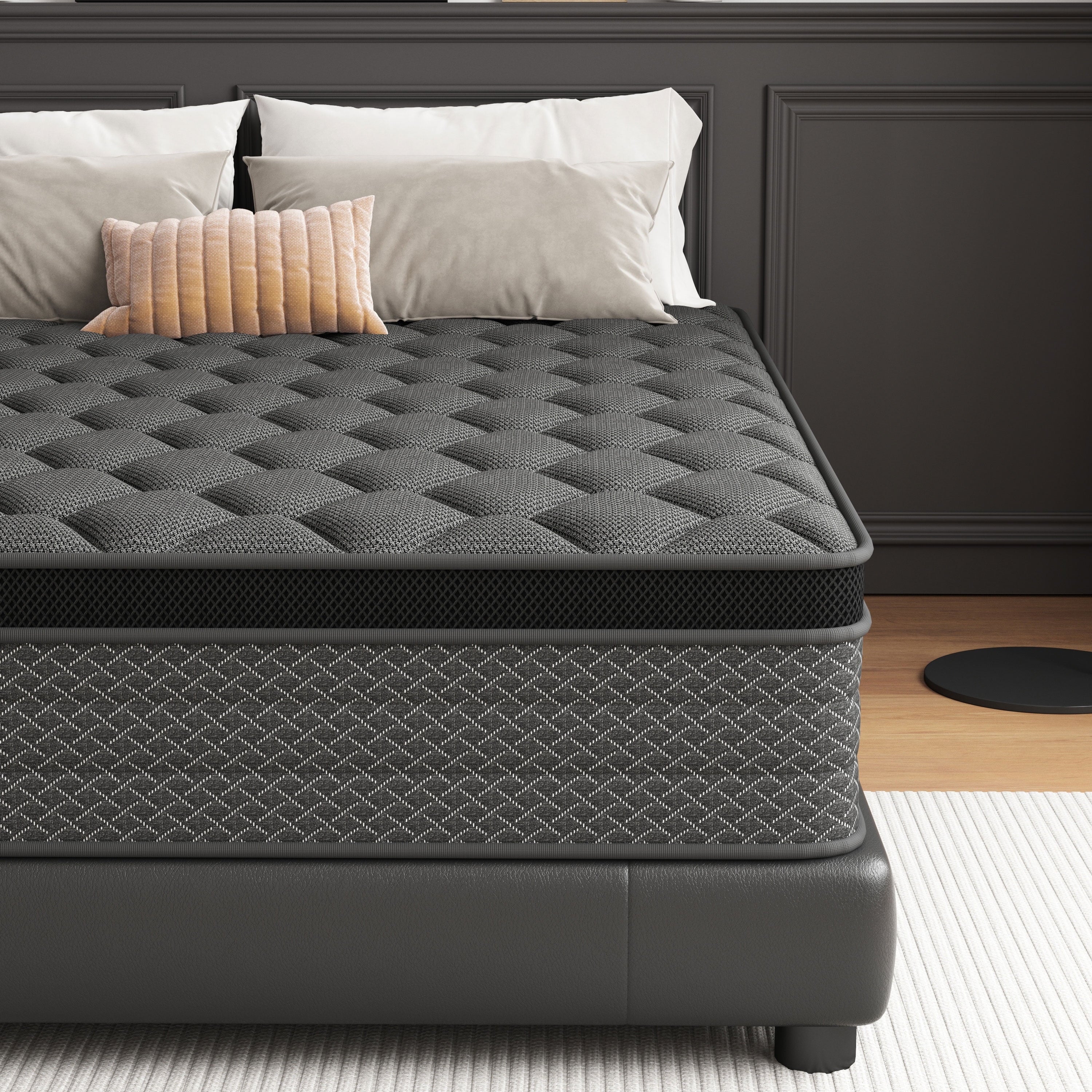 Mocangtu 14 Full Hybrid Mattress in a Box, Gel Memory Foam with Individually Wrapped Pocket Coils, Medium Firm, Pressure Relief, Cooling Sleep Support