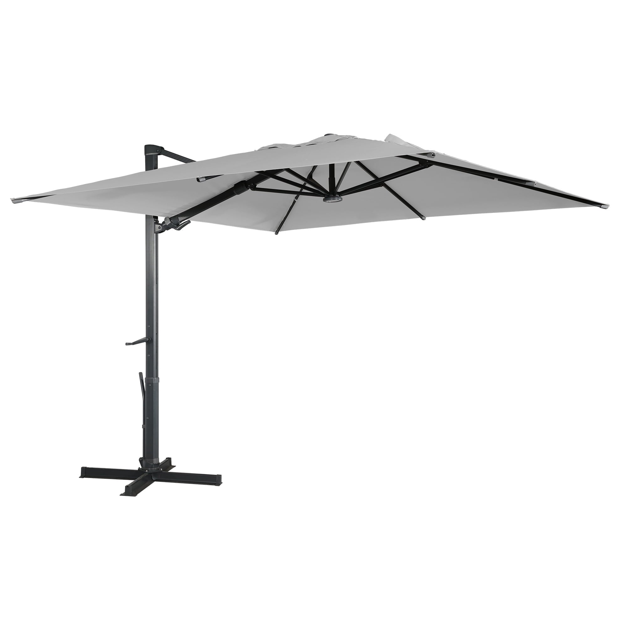 Mondawe 10x10ft Patio Umbrella Outdoor Square Large Cantilever Windproof Offset and Heavy Duty Sun Umbrella for Garden Deck Pool, Red