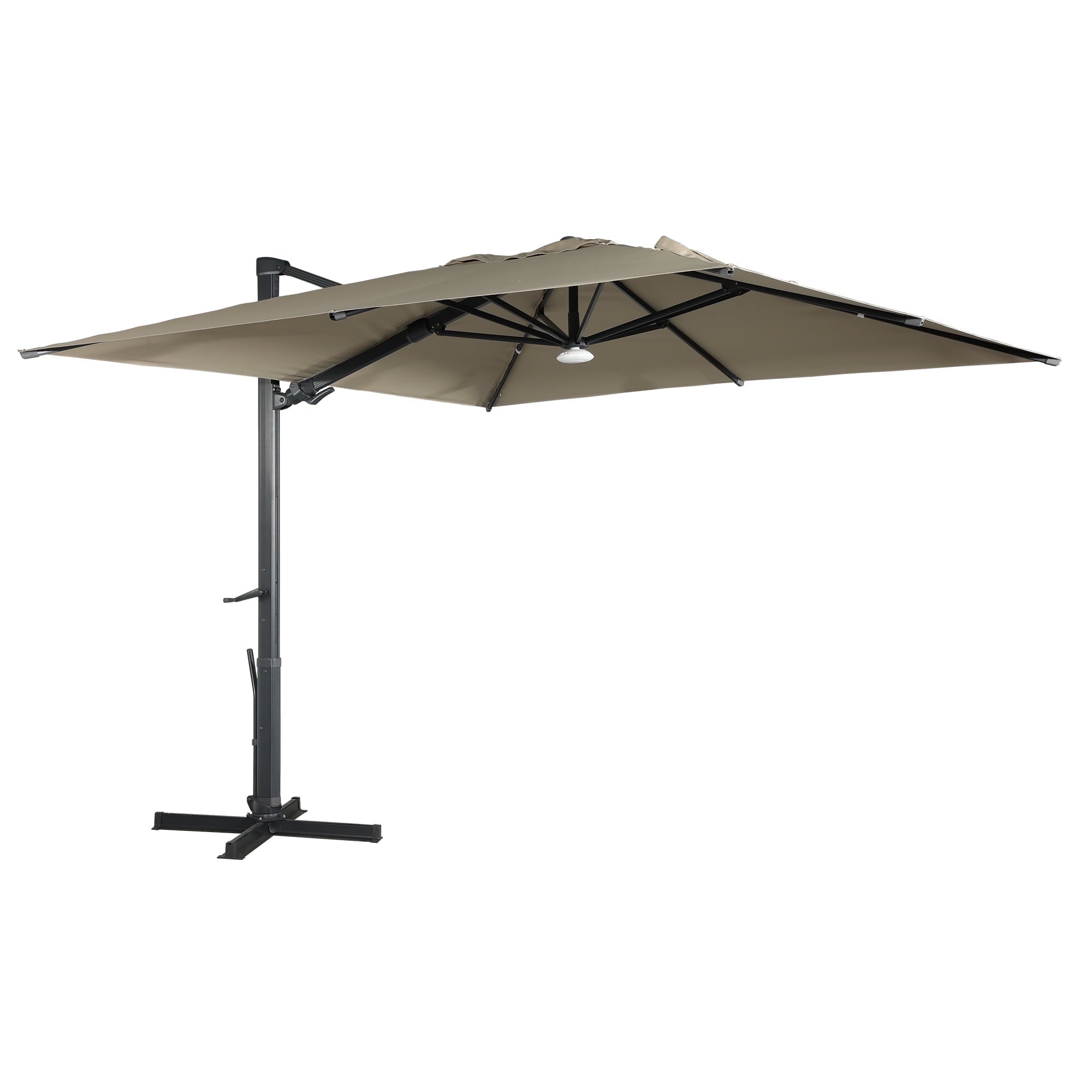Mondawe 10x10ft Patio Umbrella Outdoor Square Large Cantilever Windproof Offset and Heavy Duty Sun Umbrella for Garden Deck Pool, Red