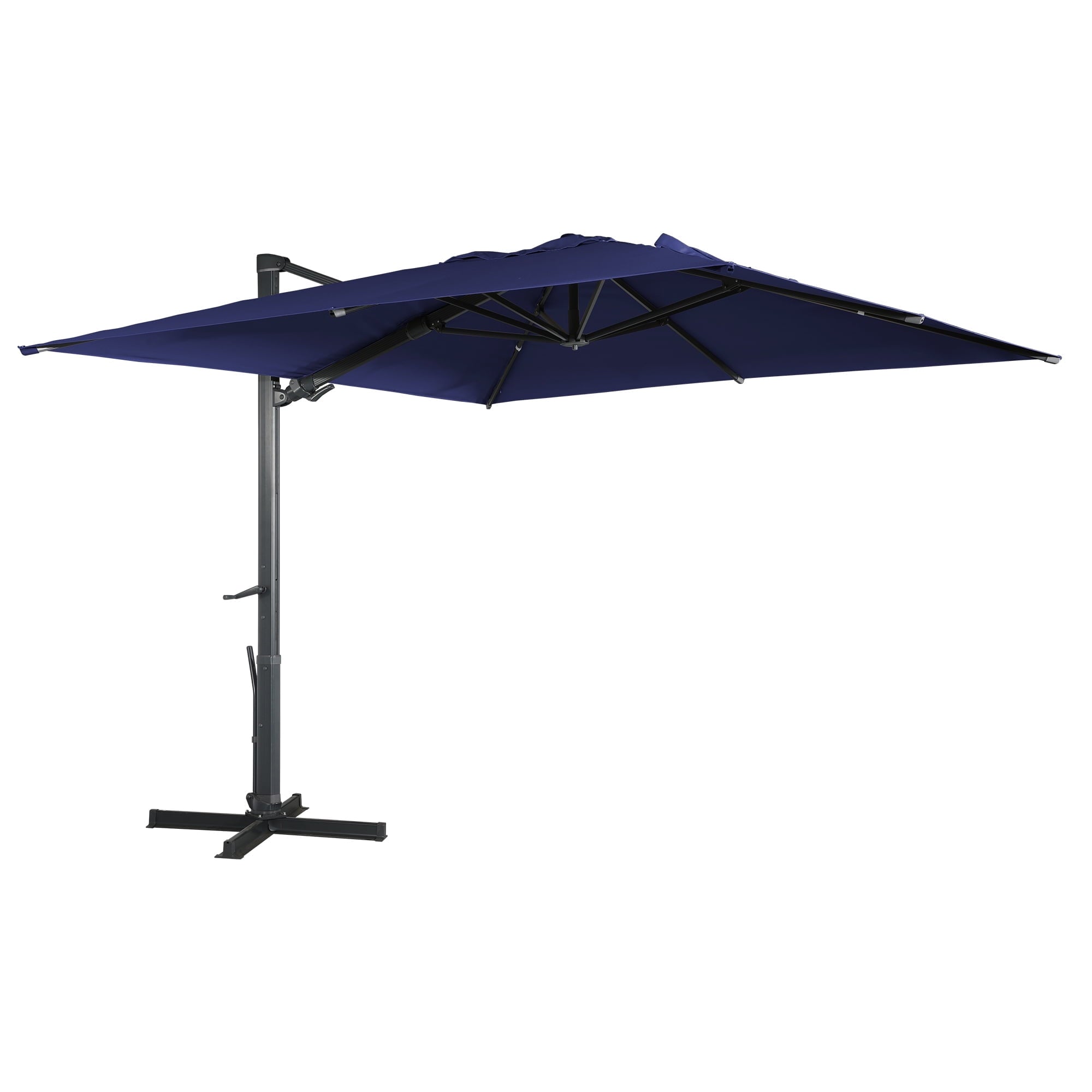 Mondawe 10x10ft Patio Umbrella Outdoor Square Large Cantilever Windproof Offset and Heavy Duty Sun Umbrella for Garden Deck Pool, Red