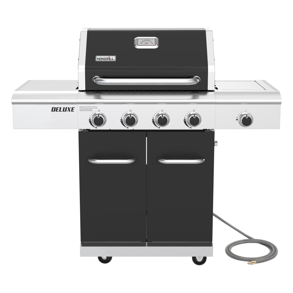 Nexgrill 4-Burner Dual Fuel Gas Grill with Side Burner and Griddle Insert, 627 SQ In Total Cooking Space, 59,000 BTUs Output, BBQ Grill Perfect for Outdoor Gatherings - 720-0958HE