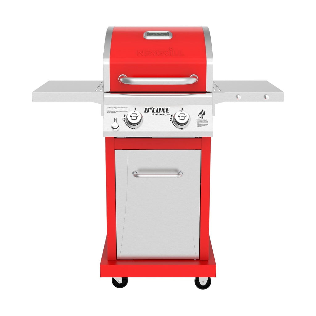 Nexgrill Deluxe 2-Burner Gas Grill with 401 SQ In Grate, 28000 BTUs, Stainless Steel Control Panel & Foldable Side Table, Propane BBQ Grill for Outdoor Cooking, Patios, Backyards and More -720-0864R