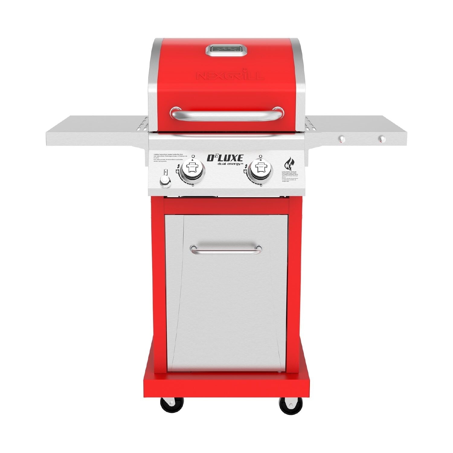 Nexgrill Deluxe 2-Burner Gas Grill with 401 SQ In Grate, 28000 BTUs, Stainless Steel Control Panel & Foldable Side Table, Propane BBQ Grill for Outdoor Cooking, Patios, Backyards and More -720-0864R