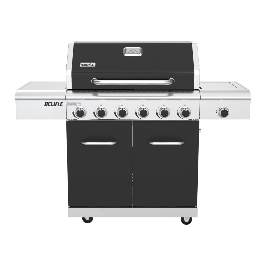 Nexgrill 4-Burner Dual Fuel Gas Grill with Side Burner and Griddle Insert, 627 SQ In Total Cooking Space, 59,000 BTUs Output, BBQ Grill Perfect for Outdoor Gatherings - 720-0958HE