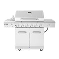 Nexgrill Deluxe 6-Burner Propane Gas Grill with Ceramic Searing Side Burner, Stainless Steel Frame, Rotisserie Kit, 60,000 BTUs Output, BBQ Grill Perfect for Outdoor Gatherings - 720-0896X