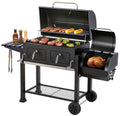 MF Studio Charcoal Grill with Offset Smoker 1015 sq in Extra Large Charcoal BBQ Grill for Outdoor Cooking
