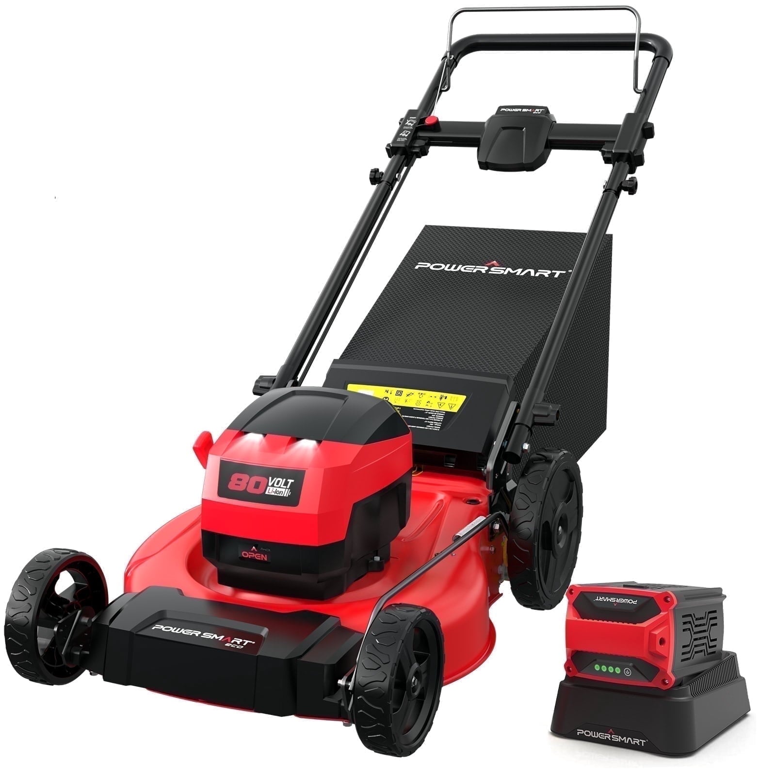 PowerSmart 3-in-1  21 6A 80V  Cordless Lawn Mower, Brushless Motor, 6 Position Height Adjustment