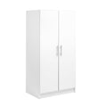 Prepac Armoir, Elite 32W x 35H x 20D White Wardrobe Closet & Cabinet - Functional Clothes Storage with Hanging Rail, Armoire Wardrobe - WEW-3264