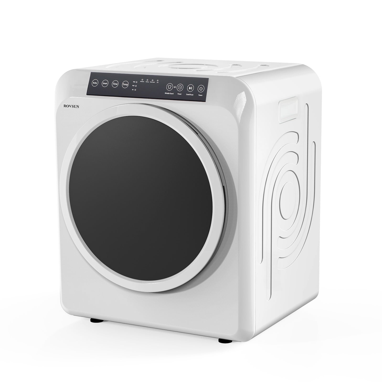 VINGLI 13.2LB Portable Clothes Dryer, 3.5 Cu.Ft Front Load Laundry Electric Tumble Dryer with LCD Touch Screen, UV Disinfection for Apartment, Home, Dorm-110V, Luxury Grey