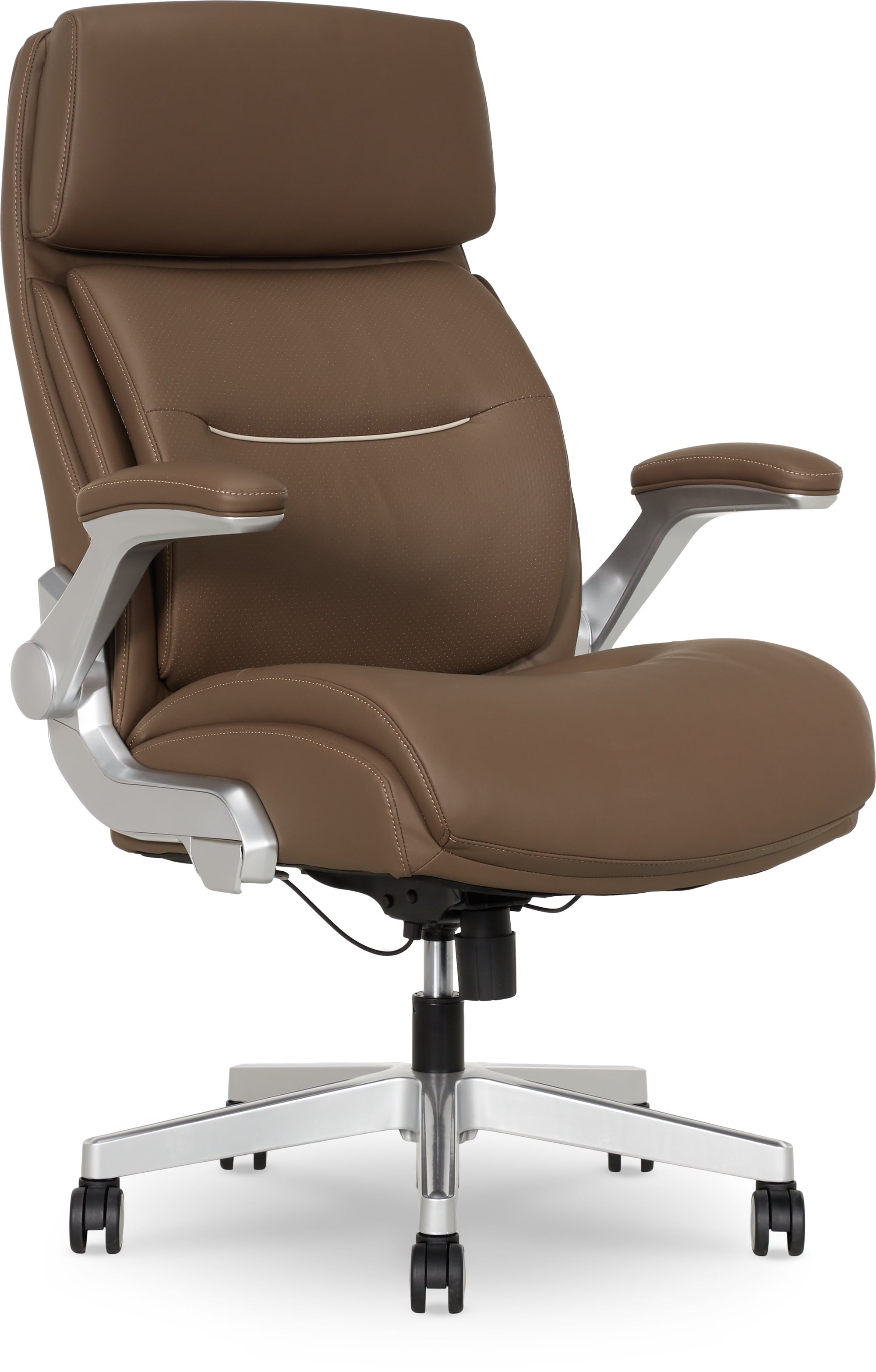 Shaquille O'Neal Cenzo Ergonomic Big and Tall Office Chair ,Flip-Up Arms PureSoft Upholstery High-Back Desk Chair with 400 lb Capacity, Black